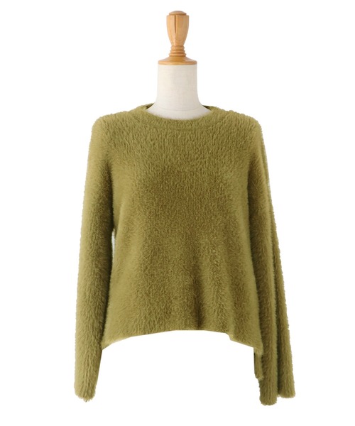 BLUEEAST(ブルーイースト)の「シャギーニット(ニット/セーター・レディース・ブラック/グレー/オフホワイト/カーキ/グリーン・MEDIUM)」の16枚目の写真