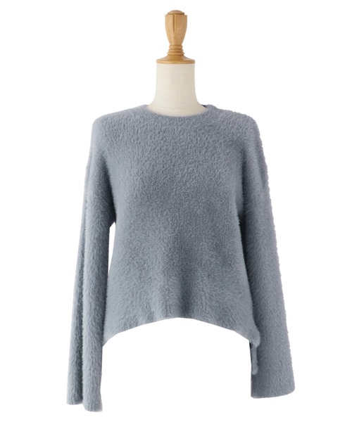 BLUEEAST(ブルーイースト)の「シャギーニット(ニット/セーター・レディース・ブラック/グレー/オフホワイト/カーキ/グリーン・MEDIUM)」の15枚目の写真