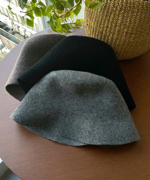 DouDou（ドゥドゥ）の「ウールバケットハット（ハット・レディース・グレー/モカ/ブラック・FREE）」の3枚目の写真