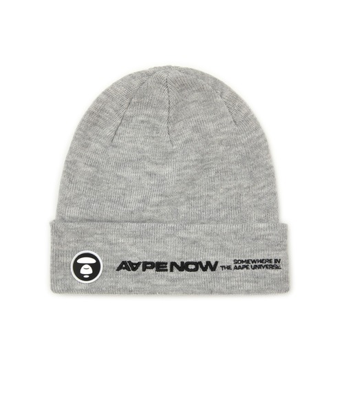 AAPE BY A BATHING APE（エーエイプバイアベイシングエイプ）の「AAPE NOW KNIT CAP（ニットキャップ/ビーニー・メンズ・ブラック/アイボリー/ホワイト×ブラック/ブルー系その他/パープル系その他2・FREE）」の3枚目の写真
