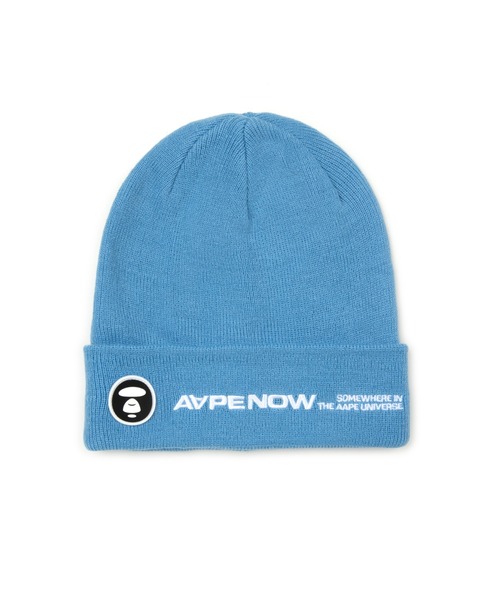 AAPE BY A BATHING APE（エーエイプバイアベイシングエイプ）の「AAPE NOW KNIT CAP（ニットキャップ/ビーニー・メンズ・ブラック/アイボリー/ホワイト×ブラック/ブルー系その他/パープル系その他2・FREE）」の5枚目の写真