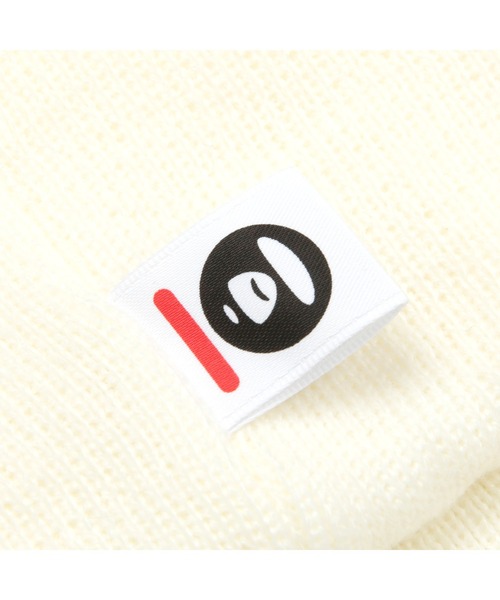 AAPE BY A BATHING APE（エーエイプバイアベイシングエイプ）の「AAPE NOW KNIT CAP（ニットキャップ/ビーニー・メンズ・ブラック/アイボリー/ホワイト×ブラック/ブルー系その他/パープル系その他2・FREE）」の7枚目の写真