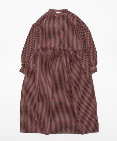 ehka sopo（エヘカソポ）の「レースベスト付チェック柄ワンピース（ワンピース・レディース・ブラウン/ベージュ/チャコール・ﾌﾘ-）」の5枚目の写真