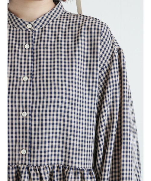 ehka sopo（エヘカソポ）の「レースベスト付チェック柄ワンピース（ワンピース・レディース・ブラウン/ベージュ/チャコール・ﾌﾘ-）」の13枚目の写真