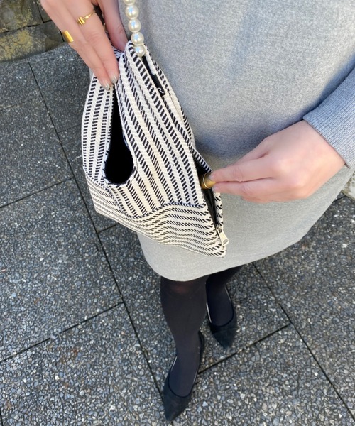 ROOTOTE（ルートート）の「【取外し可能ショルダー付き】ルートート/【直営店限定】LT.パールショルダー.ミニショッパー-A（ショルダーバッグ・レディース・シルバー/ブラック系その他/ライトピンク/ブラック系その他2・FREE）」の21枚目の写真