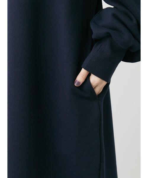 Green　Parks（グリーンパークス）の「袖ボリューム裏毛ワンピース（ワンピース・レディース・ダークネイビー/ダークブルー/グレー・FREE）」の12枚目の写真