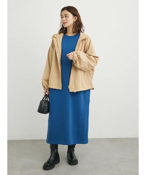 Green　Parks（グリーンパークス）の「袖ボリューム裏毛ワンピース（ワンピース・レディース・ダークネイビー/ダークブルー/グレー・FREE）」の22枚目の写真