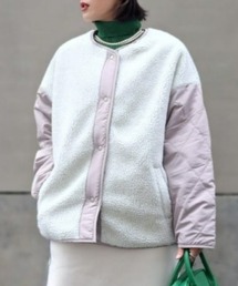 HONEYSUCKLE ROSE | 【HONEYSUCKLE ROSE】ボア切替リバージャケット(ブルゾン)