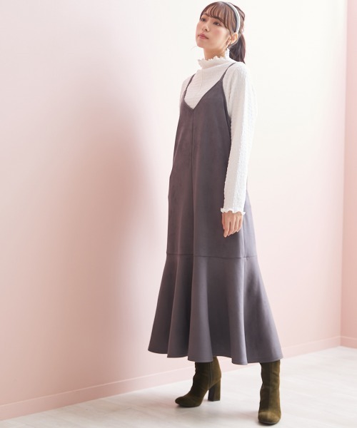 marun(マルン)の「<大きいサイズ> ハイネックメロウカットソートップス marun(Tシャツ/カットソー・レディース・オフホワイト/ブラック・LL/4L/5L/3L/L)」の11枚目の写真