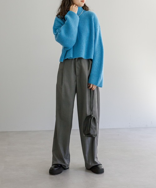 mystic（ミスティック）の「【カラー展開豊富】モヘアショートニット（ニット/セーター・レディース・オレンジ/アイボリー/グレー/ブルー・FREE）」の16枚目の写真