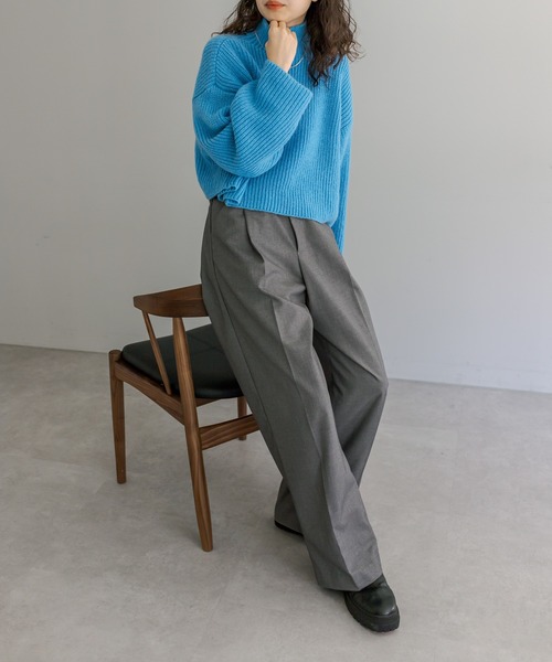 mystic（ミスティック）の「【カラー展開豊富】モヘアショートニット（ニット/セーター・レディース・オレンジ/アイボリー/グレー/ブルー・FREE）」の19枚目の写真
