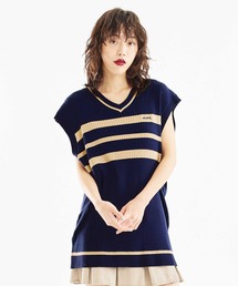 X-girl | BICOLOR STRIPED KNIT VEST(ベスト)