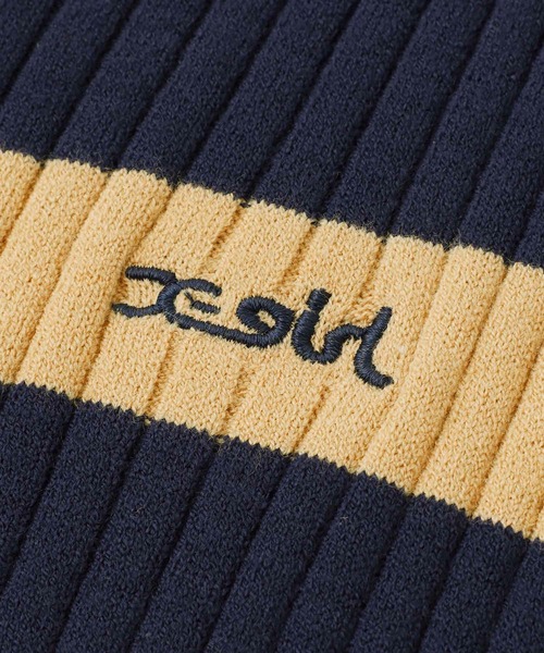 X-girl（エックスガール）の「BICOLOR STRIPED KNIT VEST（ベスト・レディース・ネイビー/ブラック/ホワイト・ONE SIZE）」の7枚目の写真