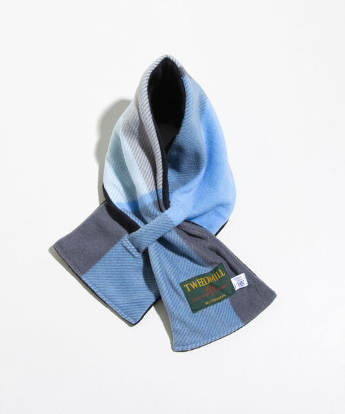 TWEED MILL(ツイードミル)の「【TWEED MILL/ツイードミル】GLOSTER別注 差し込みFLEECE SCARF マフラー(マフラー・メンズ・ブラック/オレンジ/ブルー系その他/ボルドー/ブルー系その他7/キナリ・FREE)」の4枚目の写真