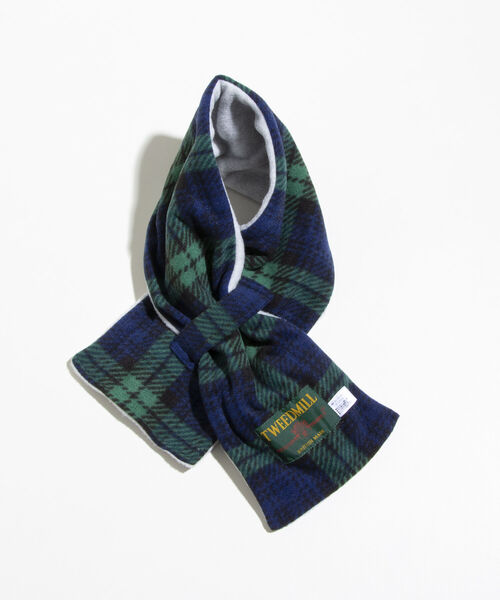 TWEED MILL(ツイードミル)の「【TWEED MILL/ツイードミル】GLOSTER別注 差し込みFLEECE SCARF マフラー(マフラー・メンズ・ブラック/オレンジ/ブルー系その他/ボルドー/ブルー系その他7/キナリ・FREE)」の5枚目の写真