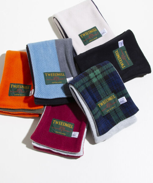 TWEED MILL(ツイードミル)の「【TWEED MILL/ツイードミル】GLOSTER別注 差し込みFLEECE SCARF マフラー(マフラー・メンズ・ブラック/オレンジ/ブルー系その他/ボルドー/ブルー系その他7/キナリ・FREE)」の15枚目の写真