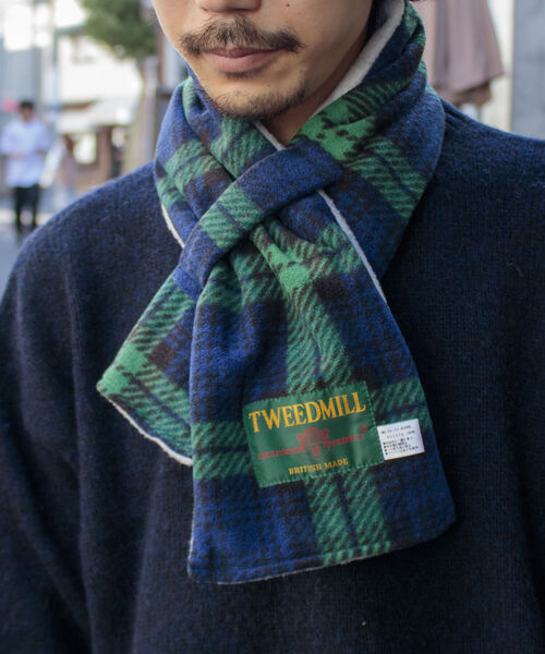 TWEED MILL(ツイードミル)の「【TWEED MILL/ツイードミル】GLOSTER別注 差し込みFLEECE SCARF マフラー(マフラー・メンズ・ブラック/オレンジ/ブルー系その他/ボルドー/ブルー系その他7/キナリ・FREE)」の22枚目の写真