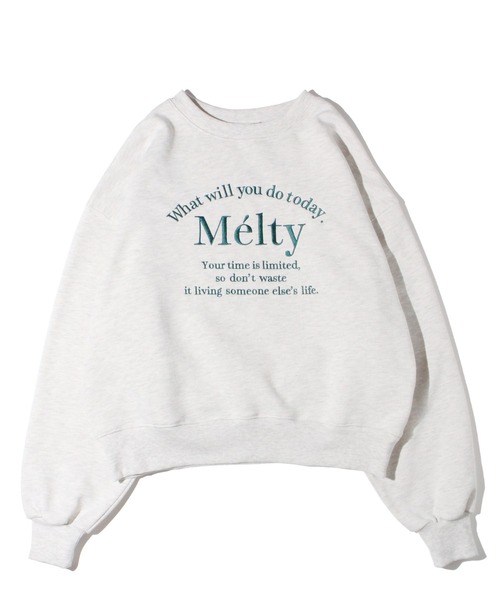 one way（ワンウェイ）の「Meltyロゴトレーナー（スウェット・レディース・ダークブルー/ライトグレー/アイボリー/ホワイト・FREE）」の3枚目の写真