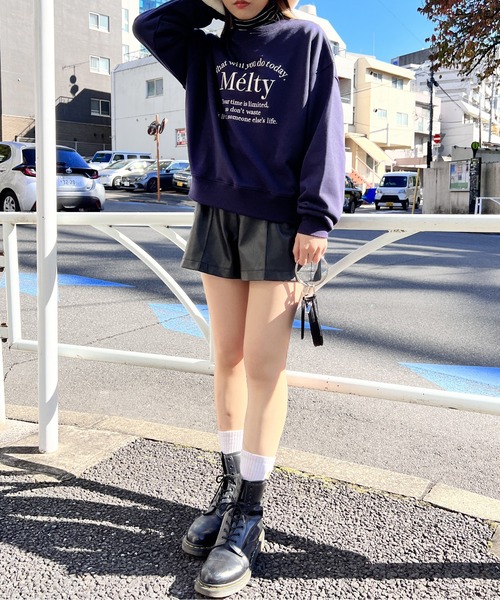 one way（ワンウェイ）の「Meltyロゴトレーナー（スウェット・レディース・ダークブルー/ライトグレー/アイボリー/ホワイト・FREE）」の9枚目の写真