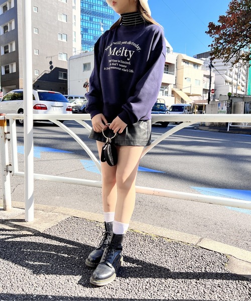 one way（ワンウェイ）の「Meltyロゴトレーナー（スウェット・レディース・ダークブルー/ライトグレー/アイボリー/ホワイト・FREE）」の10枚目の写真