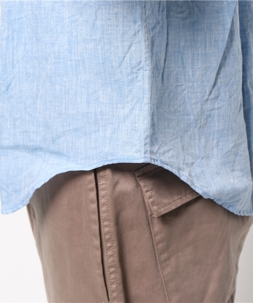 ivory court(アイボリーコート)の「◆フレンチリネン カッタウェイシャツ(シャツ/ブラウス・メンズ・ホワイト/グリーン/サックスブルー・36/40/38)」の9枚目の写真
