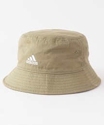 【ADIDAS/アディダス】ツイルバケットハット　ワンポイントブランドロゴ刺繍   オーガニックコットン素材