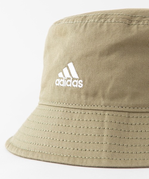 adidas(アディダス)の「【ADIDAS/アディダス】ツイルバケットハット ワンポイントブランドロゴ刺繍 オーガニックコットン素材(ハット・メンズ・ブラック/ベージュ/ライトベージュ・FREE)」の9枚目の写真