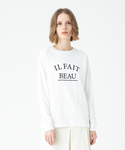 allureville(アルアバイル)の「フロッキーロゴロンT(Tシャツ/カットソー・レディース・ホワイト・2)」の1枚目の写真