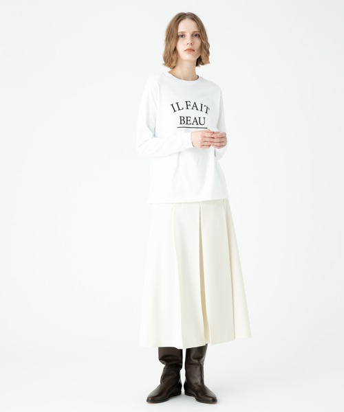allureville(アルアバイル)の「フロッキーロゴロンT(Tシャツ/カットソー・レディース・ホワイト・2)」の5枚目の写真