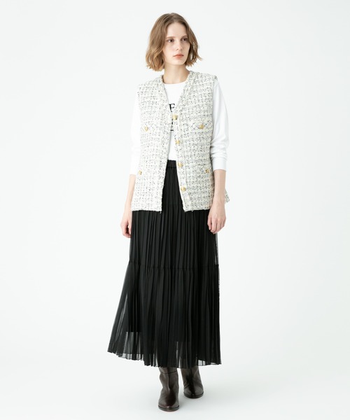 allureville(アルアバイル)の「フロッキーロゴロンT(Tシャツ/カットソー・レディース・ホワイト・2)」の6枚目の写真