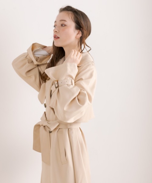 【美品】GRENFELL トレンチコート オリーブカラー EKCOOKIES トレンチコート コート 「 」レイヤードカラーバイ
