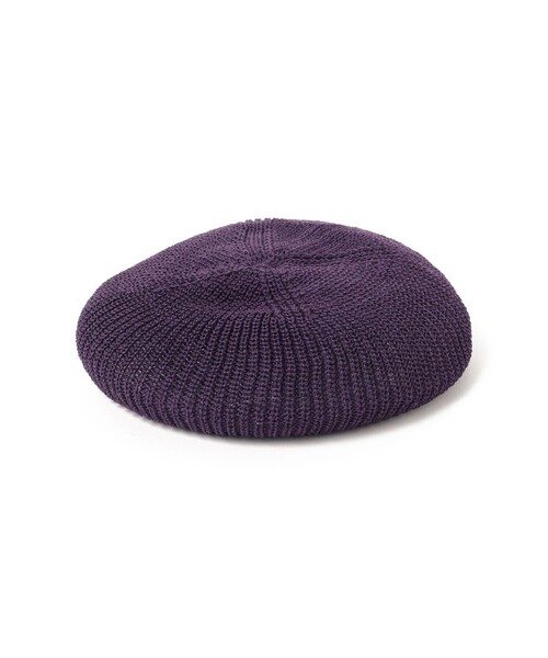 BEAMS（ビームス）の「BEAMS / リネン ベレー（ハンチング/ベレー帽・メンズ・ブラック/イエロー/グリーン系その他2/ベージュ/パープル・ONE SIZE）」の4枚目の写真