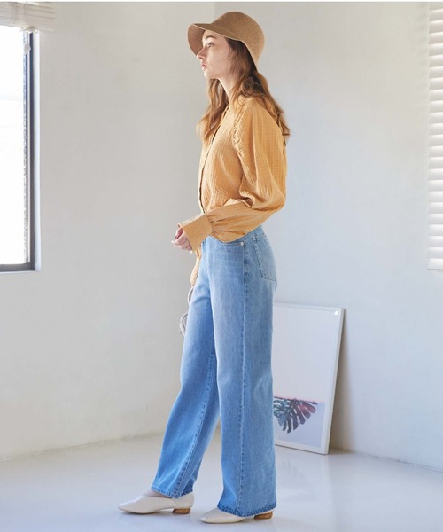 archives（アルシーヴ）の「【web限定アイテム】ＡＨギャザーブラウス（シャツ/ブラウス・レディース・オフホワイト/アイボリー/オレンジ/グリーン系その他/ブラック・MEDIUM）」の7枚目の写真