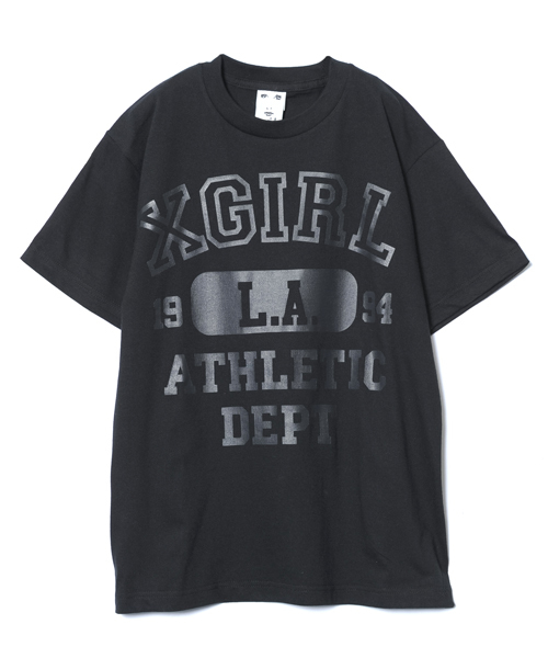 X-girl（エックスガール）の「COLLEGE S/S BIG TEE（Tシャツ/カットソー・レディース・ホワイト/ブラック/ピンク・ONE SIZE）」の7枚目の写真