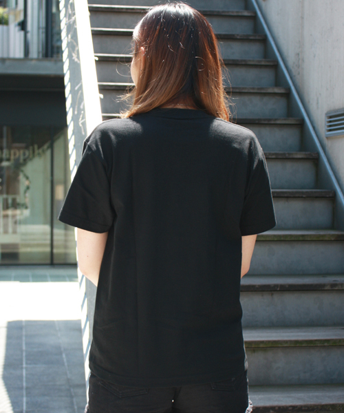 X-girl（エックスガール）の「COLLEGE S/S BIG TEE（Tシャツ/カットソー・レディース・ホワイト/ブラック/ピンク・ONE SIZE）」の5枚目の写真