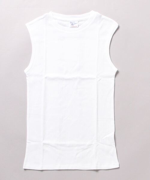 MILLER（ミラー）の「【Robert P. Miller】パネルリブ スリーブレス タンクトップ 817C（Tシャツ/カットソー・レディース・ホワイト/ブラック/ヘザーグレー・FREE）」の7枚目の写真