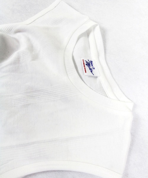 MILLER（ミラー）の「【Robert P. Miller】パネルリブ スリーブレス タンクトップ 817C（Tシャツ/カットソー・レディース・ホワイト/ブラック/ヘザーグレー・FREE）」の6枚目の写真