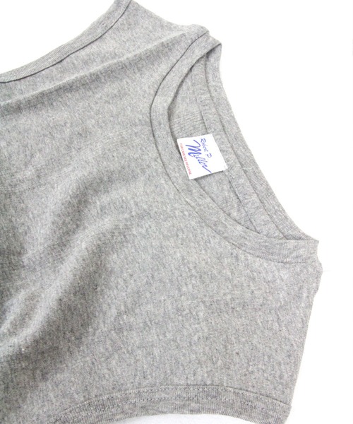 MILLER（ミラー）の「【Robert P. Miller】パネルリブ スリーブレス タンクトップ 817C（Tシャツ/カットソー・レディース・ホワイト/ブラック/ヘザーグレー・FREE）」の10枚目の写真