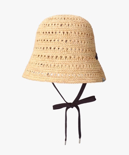 OVERRIDE（オーバーライド）の「OVERRIDE  RAFFIA CROCHET TULIP（ハット・レディース・ナチュラル/ライトブルー/オレンジ・58cm）」の9枚目の写真