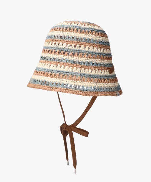 OVERRIDE（オーバーライド）の「OVERRIDE  RAFFIA CROCHET TULIP（ハット・レディース・ナチュラル/ライトブルー/オレンジ・58cm）」の19枚目の写真