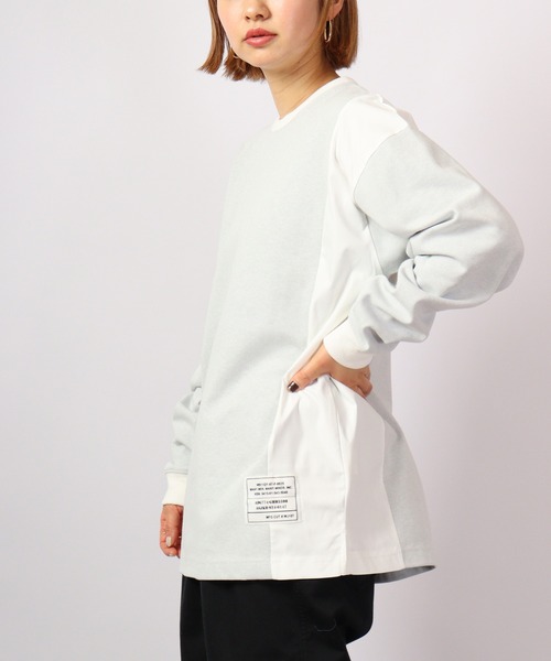 MMMM（エムエムエムエム）の「MMMM ジャガード切替パッチクルーネック（Tシャツ/カットソー・メンズ・ブラック/グレー系その他/グレー/ブラック系その他・M/L）」の12枚目の写真