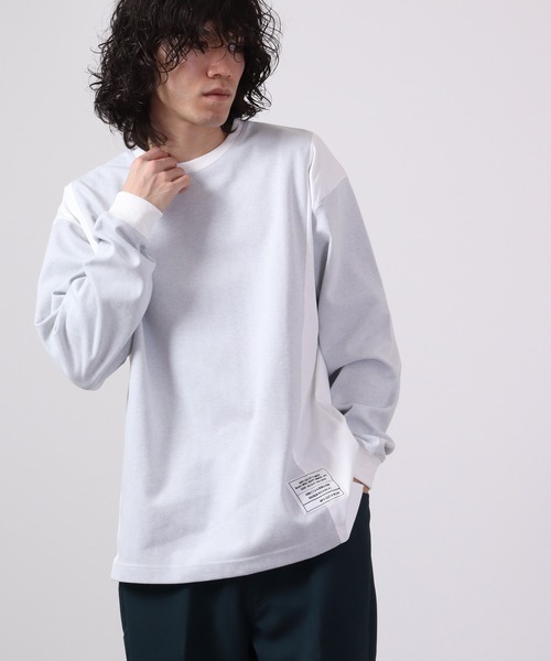 MMMM（エムエムエムエム）の「MMMM ジャガード切替パッチクルーネック（Tシャツ/カットソー・メンズ・ブラック/グレー系その他/グレー/ブラック系その他・M/L）」の16枚目の写真