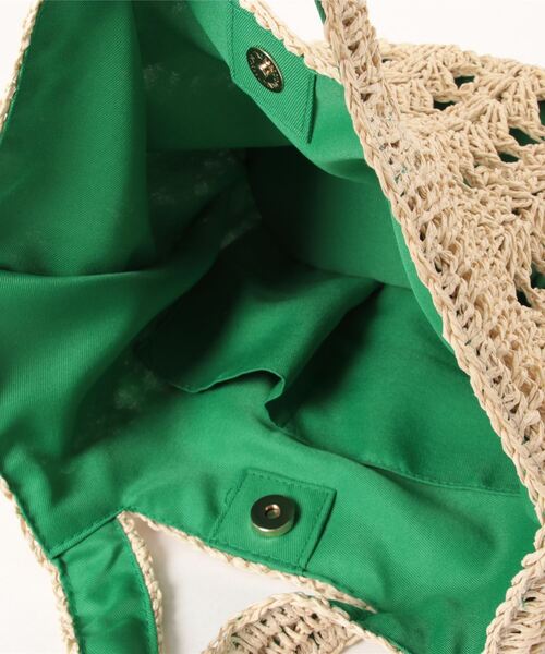 T・S・L（ティーエスエル）の「【T.S.L】バイカラー編みバッグ(836453)（ハンドバッグ・レディース・ベージュ/ブラウン・ALL）」の6枚目の写真