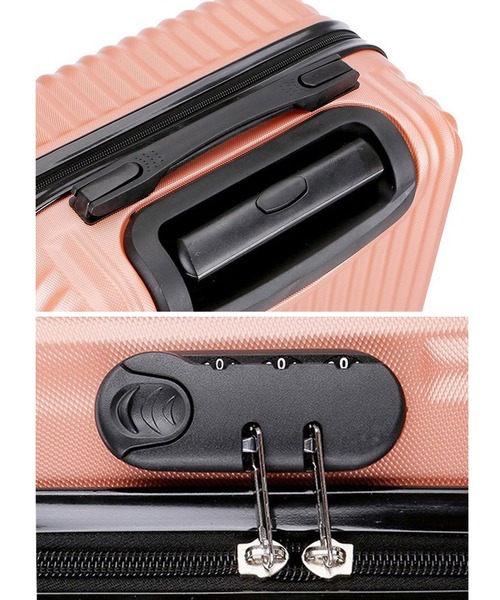 florist（フローリスト）の「【2size展開】【軽量キャリーバッグ】ユニセックスシンプルキャリーケース/スーツケース（スーツケース/キャリーバッグ・レディース・ピンク系2/シルバー系1・S/M）」の4枚目の写真