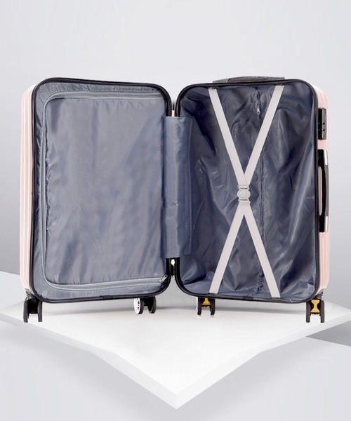 florist（フローリスト）の「【2size展開】【軽量キャリーバッグ】ユニセックスシンプルキャリーケース/スーツケース（スーツケース/キャリーバッグ・レディース・ピンク系2/シルバー系1・S/M）」の3枚目の写真