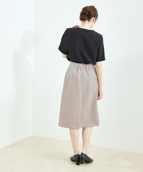 Jayro(ジャイロ)の「【セットアップ対応】2WAYストレッチ半袖ブラウス(シャツ/ブラウス・レディース・ネイビー/グレー系その他/ブラック・S/L/M)」の8枚目の写真