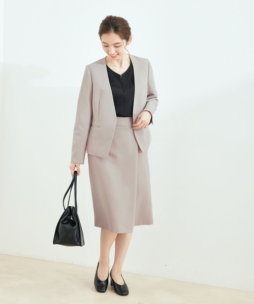 Jayro(ジャイロ)の「【セットアップ対応】2WAYストレッチ半袖ブラウス(シャツ/ブラウス・レディース・ネイビー/グレー系その他/ブラック・S/L/M)」の9枚目の写真