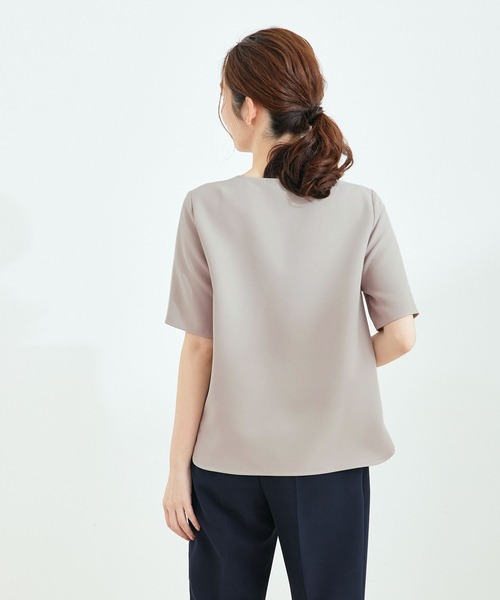 Jayro(ジャイロ)の「【セットアップ対応】2WAYストレッチ半袖ブラウス(シャツ/ブラウス・レディース・ネイビー/グレー系その他/ブラック・S/L/M)」の11枚目の写真