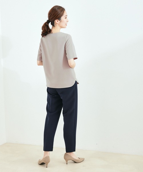 Jayro(ジャイロ)の「【セットアップ対応】2WAYストレッチ半袖ブラウス(シャツ/ブラウス・レディース・ネイビー/グレー系その他/ブラック・S/L/M)」の13枚目の写真