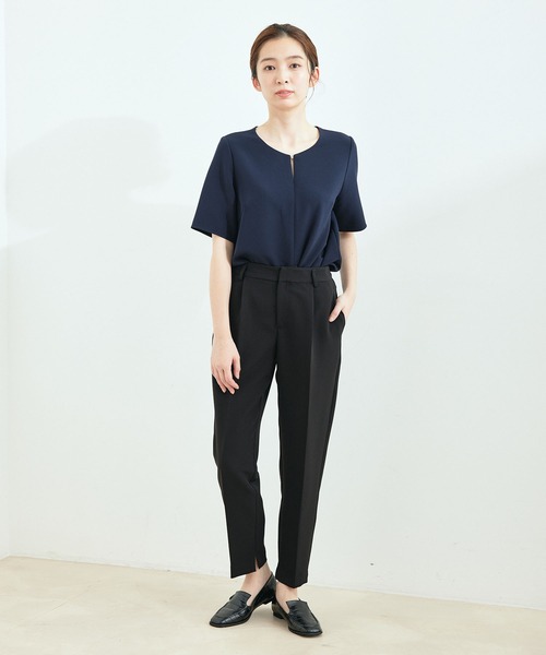 Jayro(ジャイロ)の「【セットアップ対応】2WAYストレッチ半袖ブラウス(シャツ/ブラウス・レディース・ネイビー/グレー系その他/ブラック・S/L/M)」の18枚目の写真